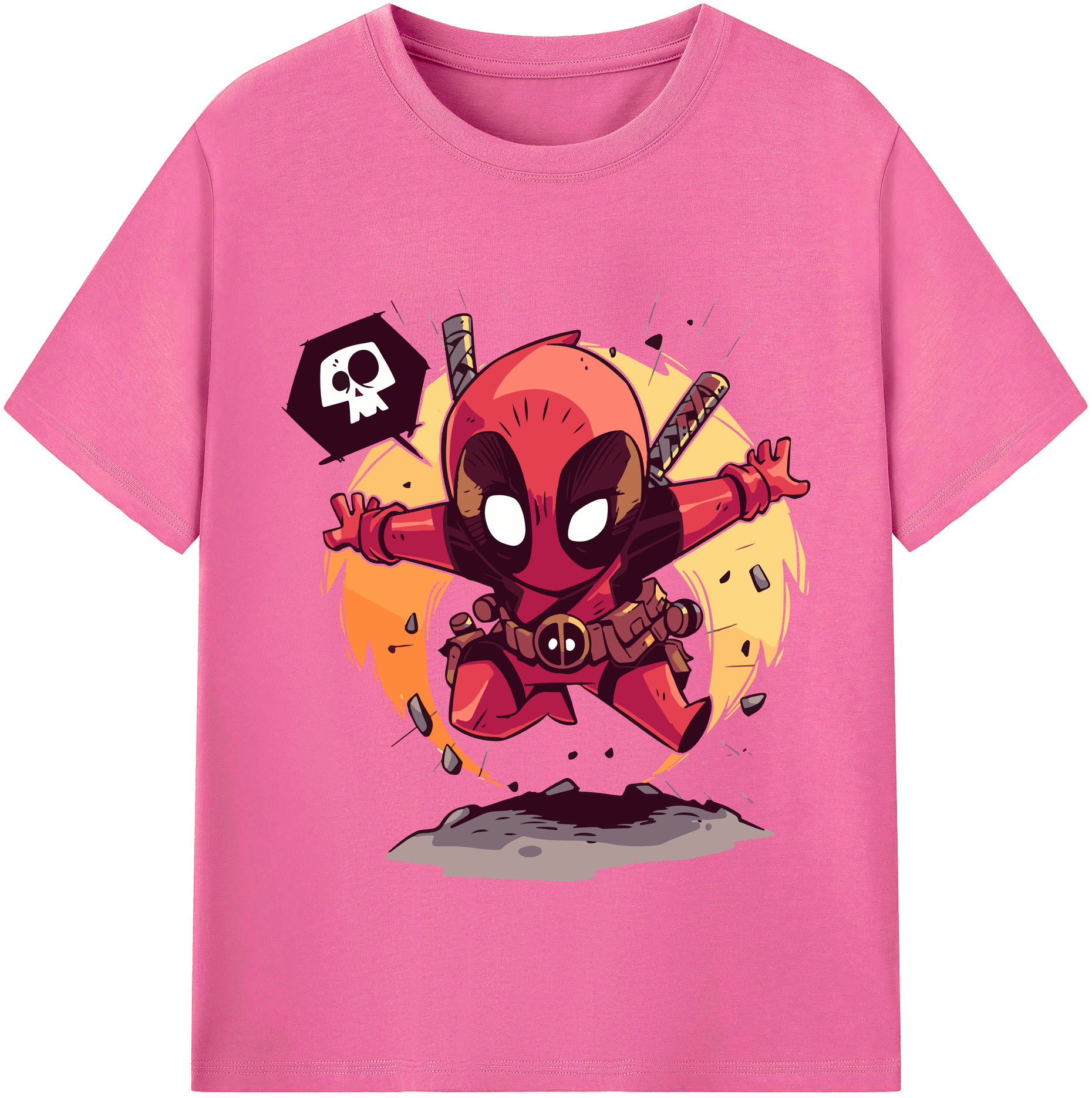 （画像用） アベンジャーズ The Avengers レディースカジュアルプリントTシャツ（綿100％）